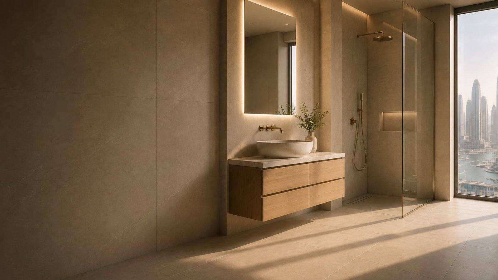 Renovated bathroom in a Dubai home
