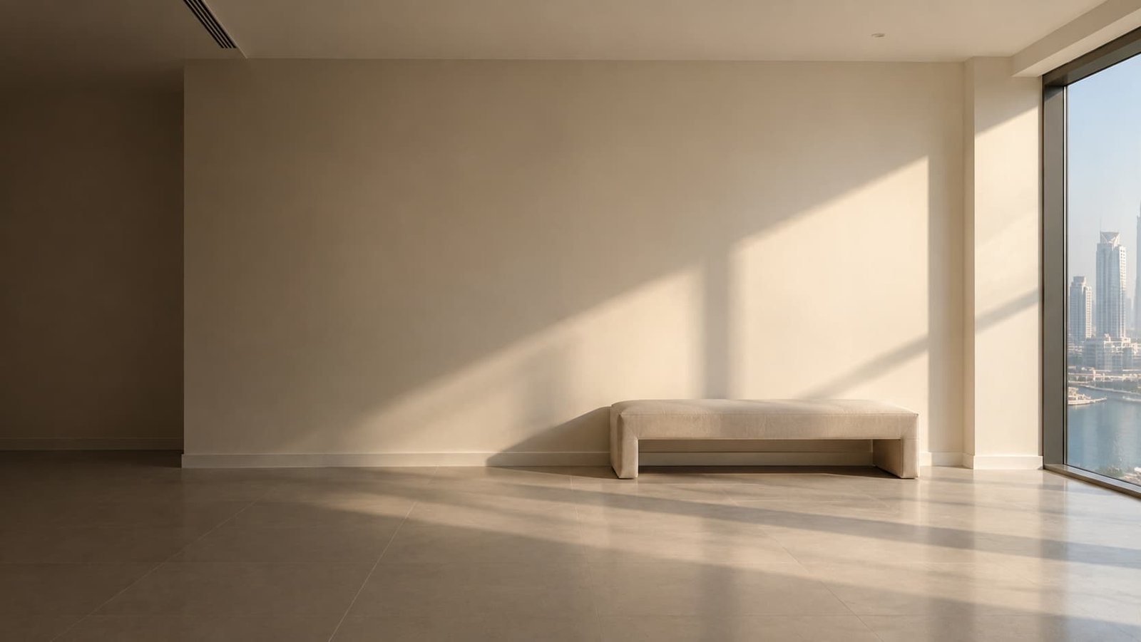 Freshly painted room in a Dubai home