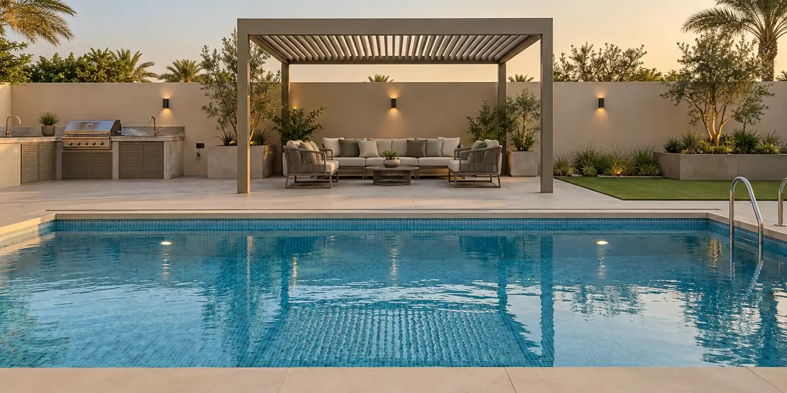 Backyard and pool